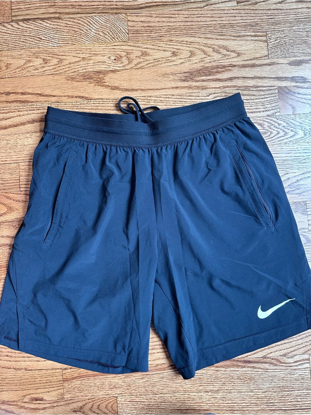 Nike Black Men's Athletic Shorts with White Swoosh
